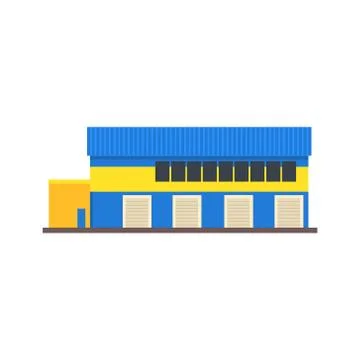 Warehouse Modern Building Ilustración de archivo