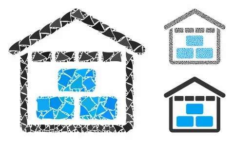 Warehouse Mosaic Icon of Tuberous Elements Illustrazione stock