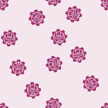 Warehouse organization logistic manager glyph seamless pattern Stockillustratie