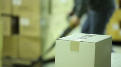 Warehouse, packaging boxes for shipping Stockbeeldmateriaal 22918488