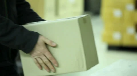 Warehouse, packaging boxes for shipping Видео 22918550