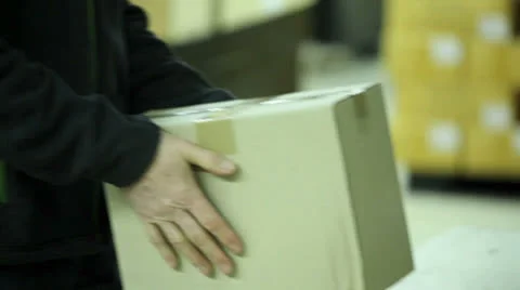 Warehouse, packaging boxes for shipping Stock Footage 22918568
