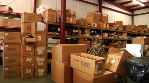 Warehouse Pan Stock Footage 33910935