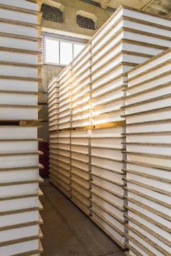 Warehouse panels for construction Stock Photos