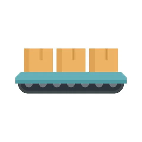 Warehouse parcel line icon flat isolated vector Stock Illustration