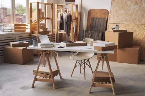 Warehouse with parcels 写真素材