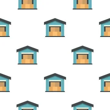 Warehouse pattern flat 스톡 일러스트