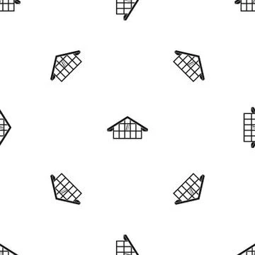 Warehouse pattern seamless black 스톡 일러스트