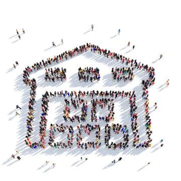 Warehouse premises 3D rendering Stock Illustration