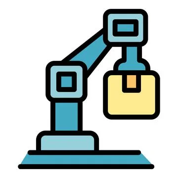 Warehouse robot hand icon vector flat Stock Illustration
