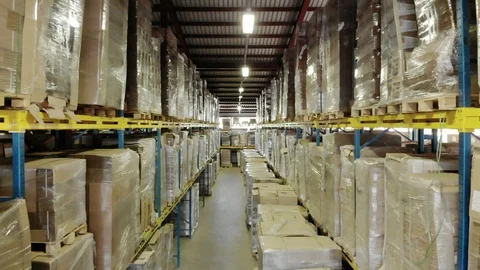 Warehouse scored drawers Stock Footage 97184003