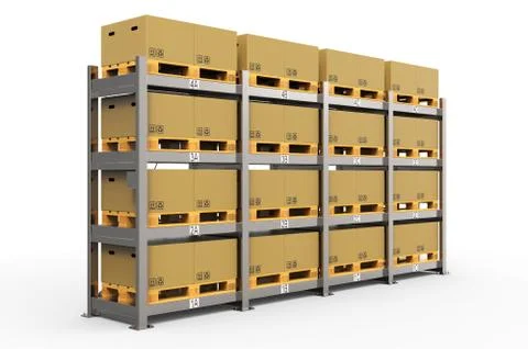 Warehouse shelf Stock Illustration
