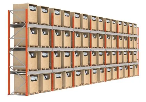 Warehouse Shelve Stock Illustration