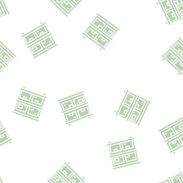 Warehouse shelves glyph vector seamless pattern 库存插图