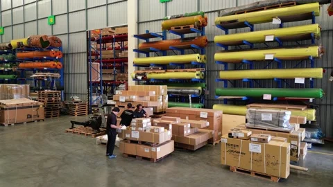 Warehouse Shelving Interior Storage Stock Footage 276581822