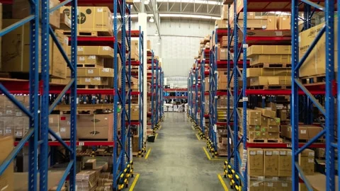 Warehouse Shelving Interior Storage Video stock 276581848