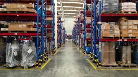 Warehouse Shelving Interior Storage Video stock 276581869
