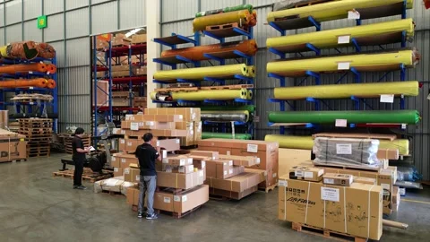 Warehouse Shelving Interior Storage Stock Footage 276581998