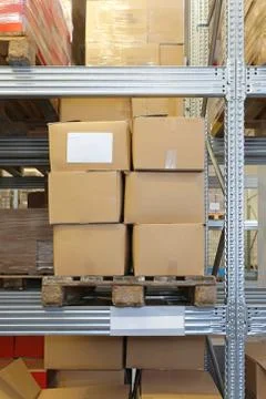 Warehouse shelving Stock Photos
