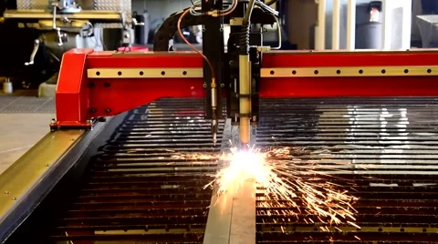 Warehouse Shop Factory INSIDE Machine cutting 1 스톡 동영상 67284743