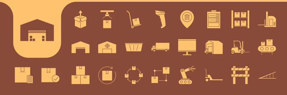 Warehouse simple icon vector designs Stock-Illustration