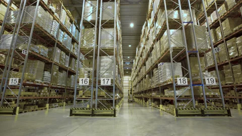 Warehouse sliding to the right. Motion time lapse. UHD 4K Stock Footage 120388299