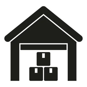 Warehouse stack icon simple vector. Return box 库存插图