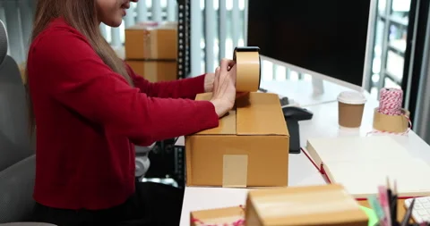 Warehouse staff checking inventory 库存影片 343247698
