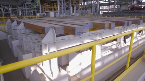 Warehouse of steel blocks Video stock 80325799