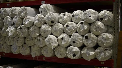 Warehouse, storage at the enterprise. Large racks 10 Stock-Footage 112127667