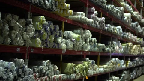 Warehouse, storage at the enterprise. Large racks 11 Stock Footage 112127731
