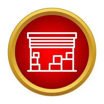 Warehouse storage facility concept with cardboard boxes logistics Stock Illustration