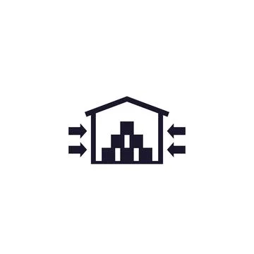 Warehouse, storage facility icon Stock Illustration