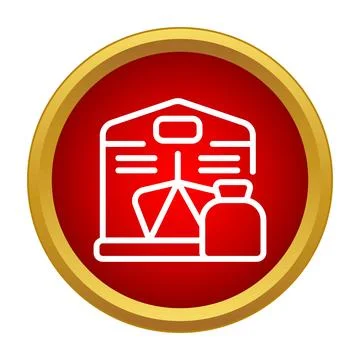 Warehouse storage facility representing logistics and distribution Stock Illustration