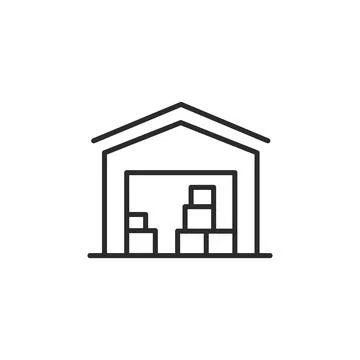 Warehouse Storage Icon Stock Illustration