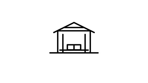 Warehouse storage icon looping animation Video stock 339226205