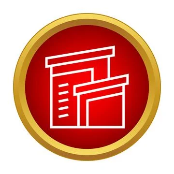 Warehouse storage icon representing industrial logistics and delivery Stock Illustration