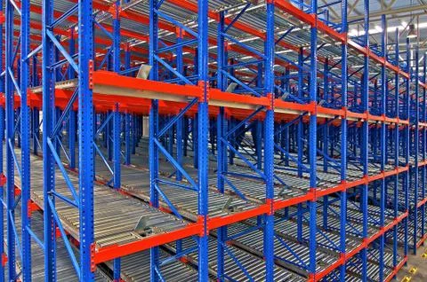 Warehouse storage, rack? systems Stock Photos