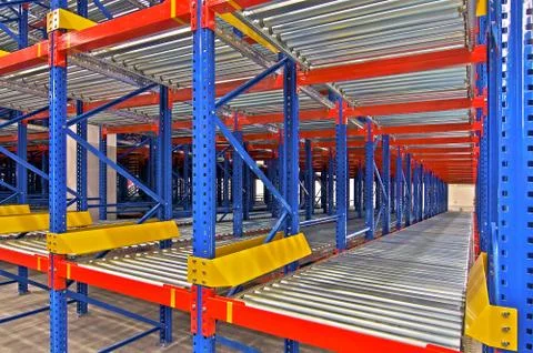 Warehouse storage, rack? systems Stock Photos
