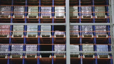 Warehouse storage supply rack shelves wi... | Stock Video | Pond5