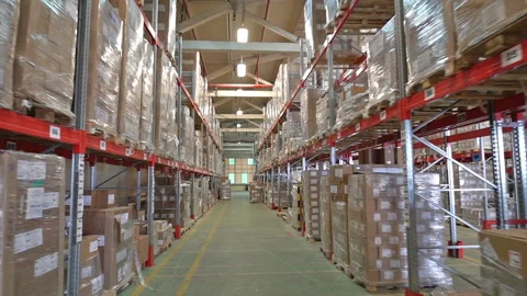 Warehouse is stored Stock Footage 99649331