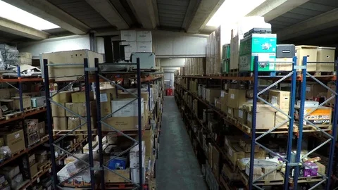 Warehouse Strorage Facility No People Stock Footage 86476068