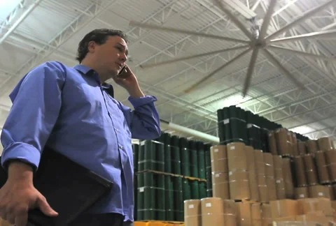 Warehouse Supervisor 2 Stock Footage 930257