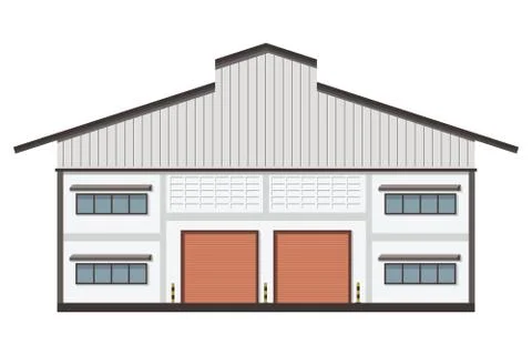 Warehouse transportation in flat style, isolate on whrite background Stock Illustration