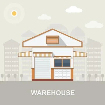Warehouse transportation in flat style,vector illustration Stock-Illustration