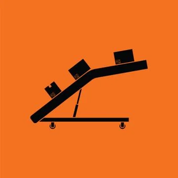 Warehouse transportation system icon Illustrazione stock