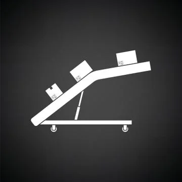 Warehouse transportation system icon Illustration