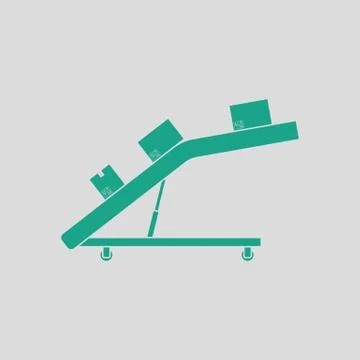 Warehouse transportation system icon Illustration