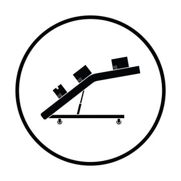 Warehouse transportation system icon Illustrazione stock