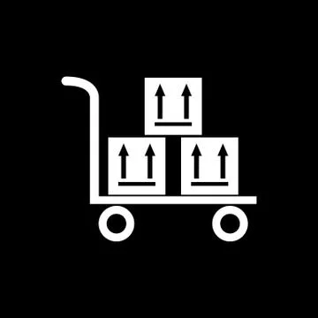The warehouse trolley with boxes icon. Delivery and logistic, shipping Stock-Illustration